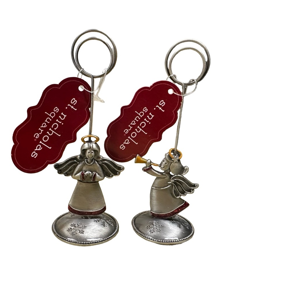 St. Nicholas Square Silver and Gold Angel Ornaments